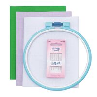 Набор цветной канвы "Bestex" (50х50 см; белый, зеленый, сиреневый)