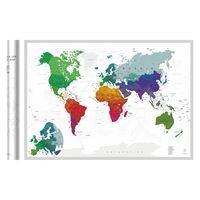 Скретч-карта мира "Серебристая" (84х60 см)