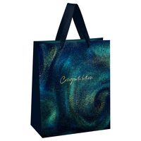 Пакет бумажный подарочный "Northern lights" (23х18х10 см)