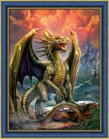 Алмазная вышивка-мозаика "Сказочный дракон" (30х40 см)