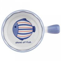 Салатник фарфоровый "Синий полосатик" (600 мл)