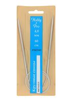 Спицы круговые для вязания (металл; 4 мм; 60 см)