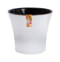 Цветочный горшок "Арте" (2 л; белый-чёрный)