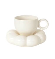 Чашка с блюдцем "Облако" (белый)