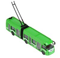 Машинка инерционная "Троллейбус с резинкой" (зелёный)