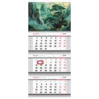 Календарь настенный квартальный на 2026 год "Бонсай" (29,5х66 см)