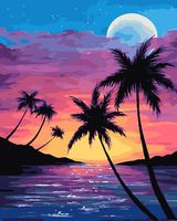 Картина по номерам "Гавайская ночь" (400х500 мм)
