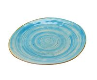 Тарелка мелкая керамическая "Хорека" (275х250 мм; аквамарин)