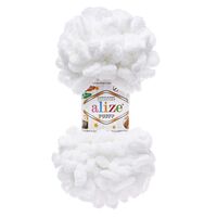 Пряжа "Puffy №55" (100 г; 9 м; белый)