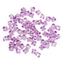 Бусины пластиковые "Граненый биконус" (10 мм; сиреневый)