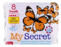 Гигиенические прокладки "My Secret Drysilk Super" (8 шт.)