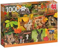 Пазл "Лесные животные осенью" (1000 элементов)