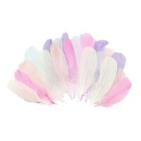 Перо гусиное обработанное "Нежный микс" (20 шт.)