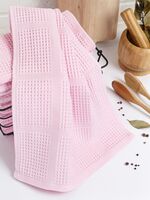 Полотенце вафельное (50х90 см; розовая пастель)