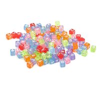 Бусины пластиковые "Цифры" (6 мм; 150 шт.; микс цвета)