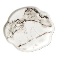 Тарелка плоская керамическая "Белый мрамор" (270 мм)