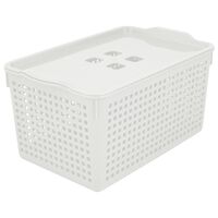 Корзина с крышкой "Лофт" (29,5х18,5х14,5 см; белая)