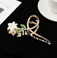 Заколка-крабик для волос "Нежный цветок"