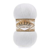 Пряжа "Angora Gold №55" (100 г; 550 м; белый)