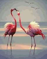 Картина по номерам "Пара фламинго" (400х500 мм)