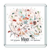 Магнит на холодильник "Такі ўтыльны Мінск"