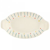 Блюдо фарфоровое "Карусель" (325х180х40 мм)