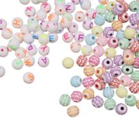 Бусины пластиковые "Орнамент и английский алфавит"