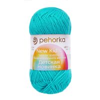 Пряжа "Пехорка. Детская новинка №581" (50 г; 200 м; светлый изумруд)