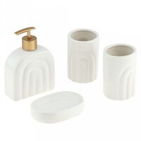 Набор для ванной комнаты "Аравия" (4 предмета; белый)
