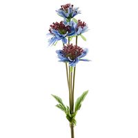 Цветок искусственный "Циния голубая" (480 мм)