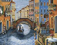Алмазная вышивка-мозаика "Романтика в венеции" (380х480 мм)