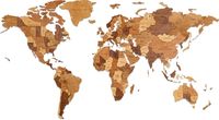 Сборная деревянная модель "Карта мира. Choco World" (1920х1050х12 мм)