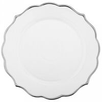 Тарелка мелкая фарфоровая "Платина" (250х18 мм)