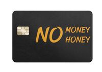 Наклейка на банковскую карту "No money no honey"