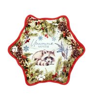 Тарелка стеклянная "Зимняя сказка" (195 мм)