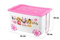 Ящик для хранения игрушек "Милые щенки" (61х41х33 см)
