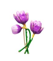 Брошь "Цветок тюльпана" (фиолетовый)