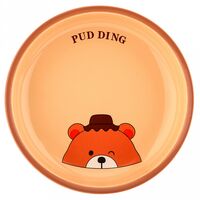 Тарелка глубокая фарфоровая "Три медведя" (183х36 мм; карамельный)