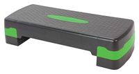 Степ-платформа "97301" (2 уровня; 67х27х10/15 см; чёрно-зеленая)