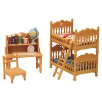 Набор мебели для кукол "Детская комната с двухэтажной кроватью"