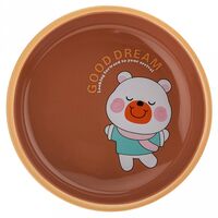 Тарелка глубокая фарфоровая "Три медведя" (208х40 мм; капучино)