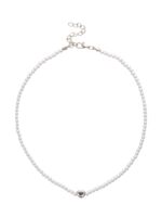 Чокер "Стразик" (белый в серебре)