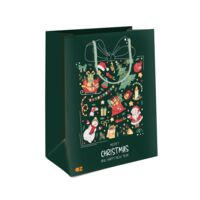 Подарочный бумажный пакет "Merry Christmas" (23х18х10 см)