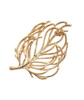 Брошь "Лист" (золото)