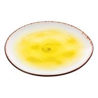 Тарелка фарфоровая "Кантри" (210 мм; желтая)
