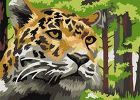 Картина по номерам "Леопард в лесу" (160х130 мм)