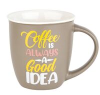 Кружка "Кофе - это всегда хорошая идея" (бежевый)