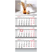 Календарь настенный квартальный на 2023 год "Wheat bouquet" (29,5х66 см)