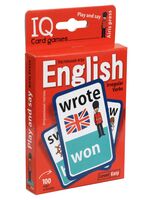 Обучающие карточки. IQ тренажеры. Английские неправильные глаголы. Уровень 1. Красный