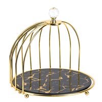 Блюдо сервировочное "Чёрный мрамор" (215х215х200 мм)